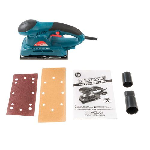 Lijadora orvital 1/3 hoja, 150w Silverline