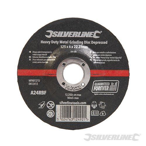 Disco reforzado para desbaste de metal 125x6x23,23mm