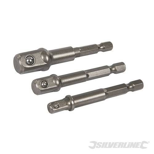 Adaptadores para llaves de vaso, 3 pzas